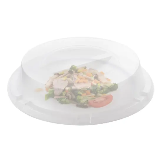 Solid White Disposable Plastic Buffet Plates with Clear Dome Lids - 9" (500 Settings) {2}