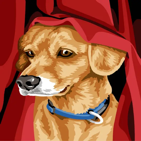 Needlepoint canvas for halfstitch without yarn Curtain Raiser Unit MRCU722343 Margot de Paris Printed Tapestry Canvas {1}