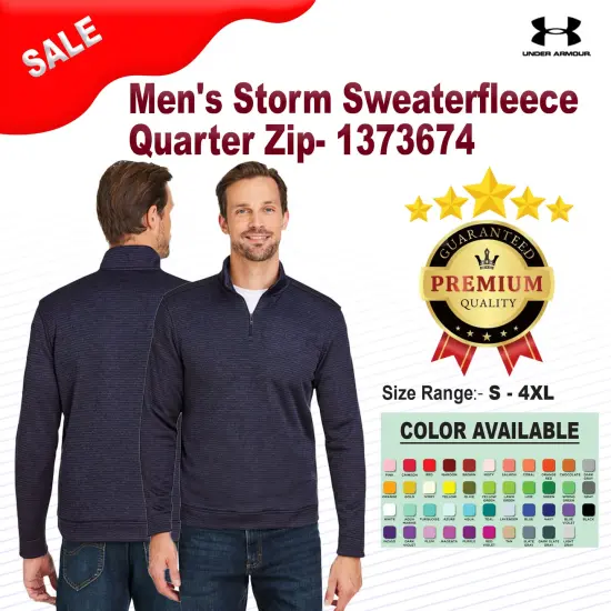 Under Armour&reg; Men's Storm Sweaterfleece Quarter Zip BLACK/ BLACK {2}