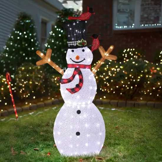 Kitcheniva Lighted Snowman & Birds With 170 LED Outdoor Christmas Decoration {1}