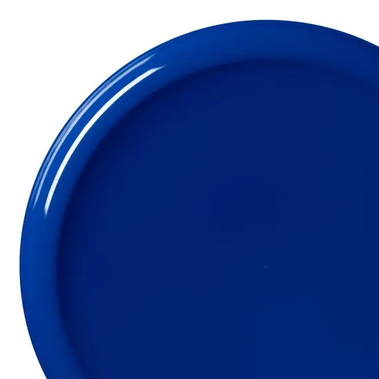 Solid Blue Flat Round Disposable Plastic Appetizer/Salad Plates - 8.5" (120 Plates) {1}