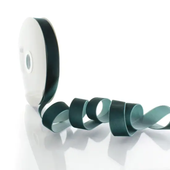 1" Velvet Ribbon (5yd & 25yd Spool Lengths) Hunter Green {2}