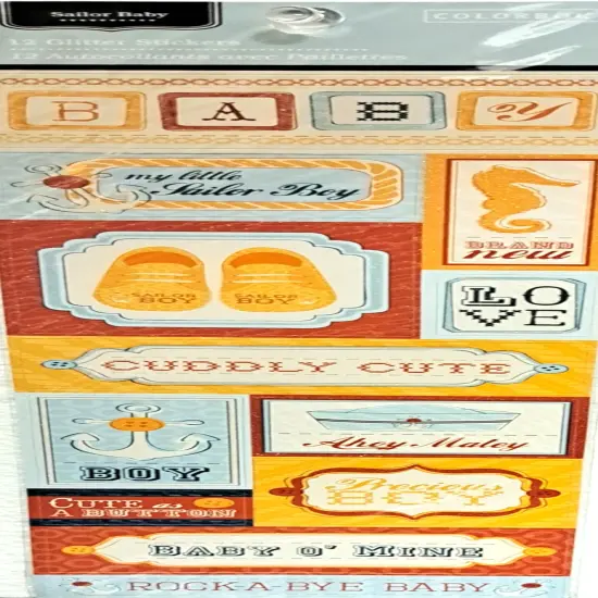 Colorbok Sailor Baby Glittered Stickers {1}