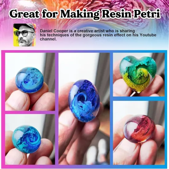 LET'S RESIN White Alcohol Ink for Epoxy Resin, Upgraded White Alcohol Ink 3.5oz/100ml, Alcohol-Based Resin Ink, White Resin Pigment for Resin Petri, Tumblers, Painting, Resin Art {6}