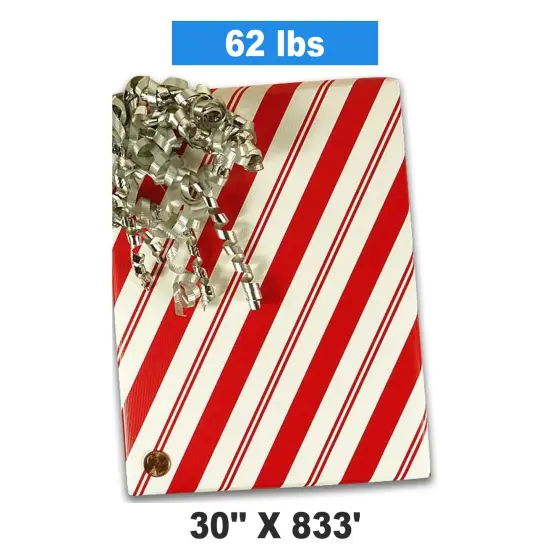 Striped Christmas Wrapping Papers in 30"x 833' Size {1}