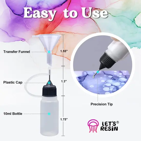 LET'S RESIN White Alcohol Ink for Resin, Alcohol Ink White Colors,2 Bottles Each 3.5oz,Adjustable Alcohol-Based Resin Ink,White Resin Pigment for Epoxy Resin,Resin Petri,Tumblers,Resin Art {2}