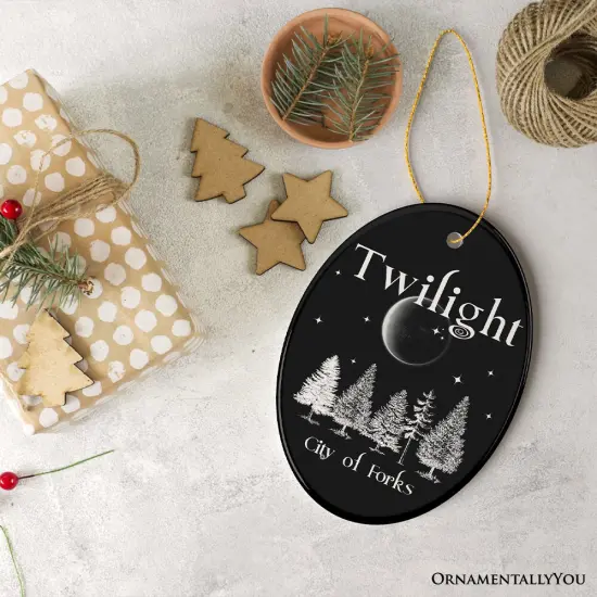 Twilight City of Forks Ornament, Teenage Girl Christmas Gift {5}