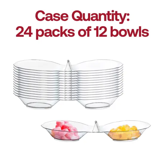 Clear Round 2-Hole Mini Plastic Candy Bowls (288 Bowls) {5}