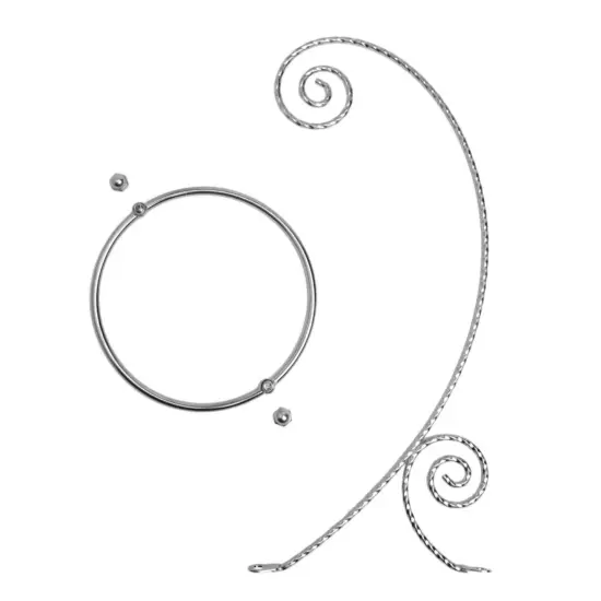 Kitcheniva Silver Plated Brass Ornament Display Hanger Stands 10" 4 Pcs {3}