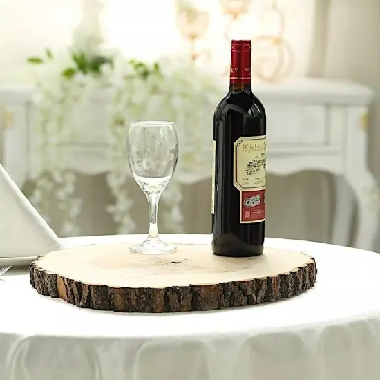 18" wide Natural Round Poplar Wooden Slices Party Tabletop Wedding Crafts {3}