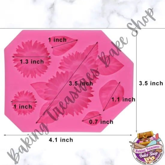 Sunflower Variety Silicone Mold {2}