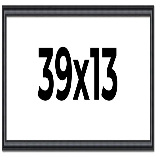 Panoramic Linear Black Picture Frame - UV Acrylic, Foam Board Backing, Hanging Hardware {1}