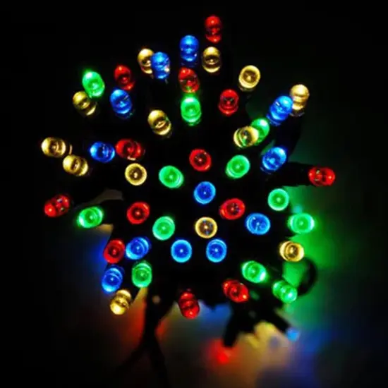 100 LED 32Ft Solar Powered Outdoor String Light Multicolor {5}