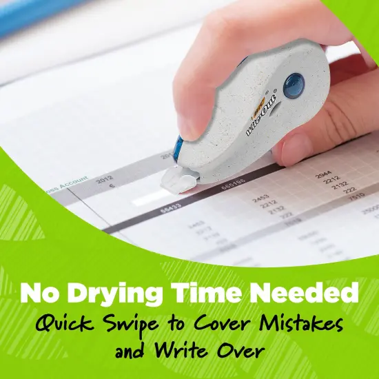 BIC Ecolutions Wite-Out Brand Correction Tape, 19.8 Feet, 10-Count Pack, Correction Tape Made from 56% Recycled Plastic Excluding Tape {1}