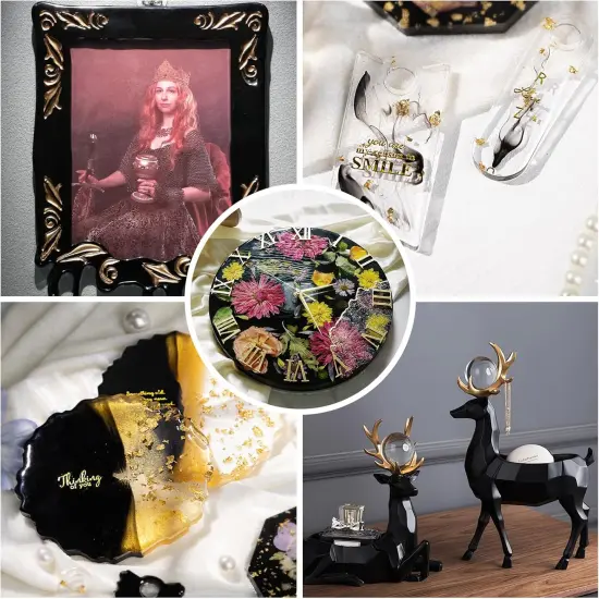 LET'S RESIN Black Epoxy Resin Pigment Paste,100ml High Concentrated Epoxy Resin Color Pigment for Resin Art, Opaque Resin Dye for Resin Painting, River Table, Resin Jewelry Making, Coaster {6}