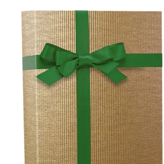 Pure Kraft Embossed Metallic Wrapping Paper 30" x 417" Roll {4}