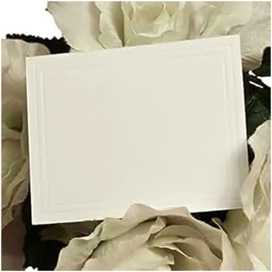 White Fold Over Tent Cards 3.5" x 2.25" 500 Box {2}