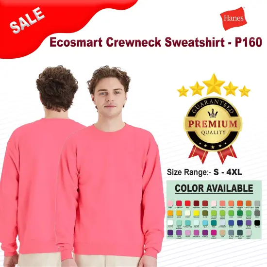Hanes&reg; Ecosmart Crewneck Sweatshirt White {2}