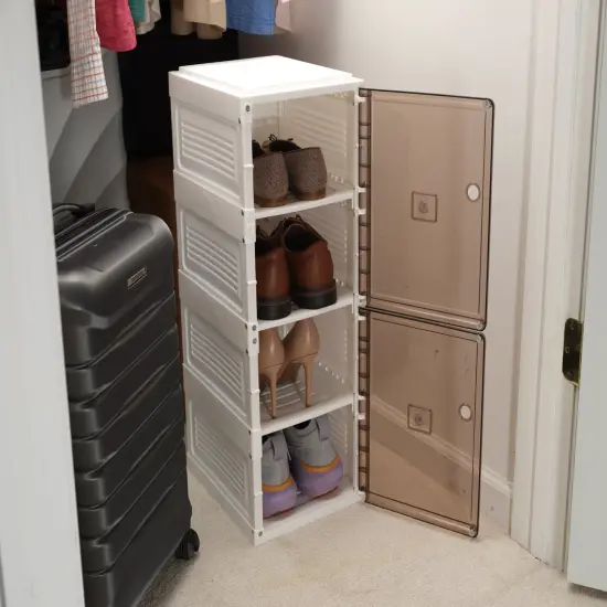 Pop-Up&trade; Shoe Shelf &mdash; Collapsible Stackable Storage Unit {5}