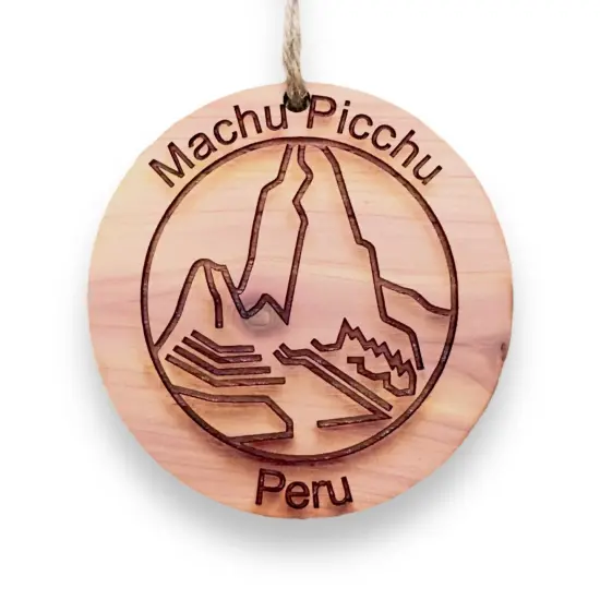 Machu Picchu Peru - Cedar Ornament {1}