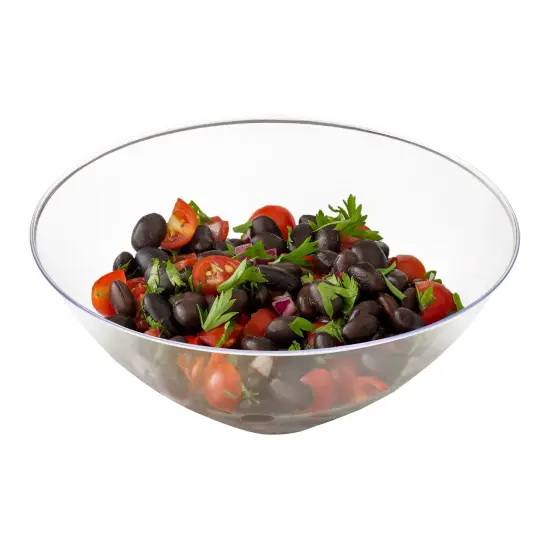 Solid Clear Organic Round Disposable Plastic Bowls - 32 oz. (60 Bowls) {2}