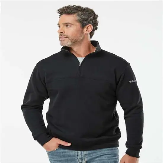 Columbia&reg; Hart Mountain Half-Zip Pullover Black {4}