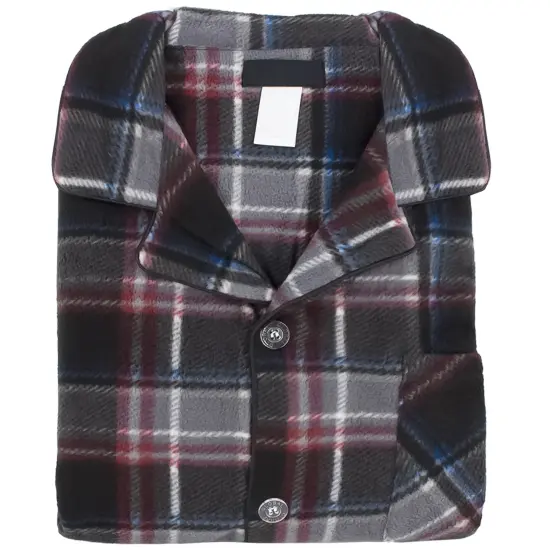 Men's Fleece PJ Set Red Black 1 Set Red / Blue {4}