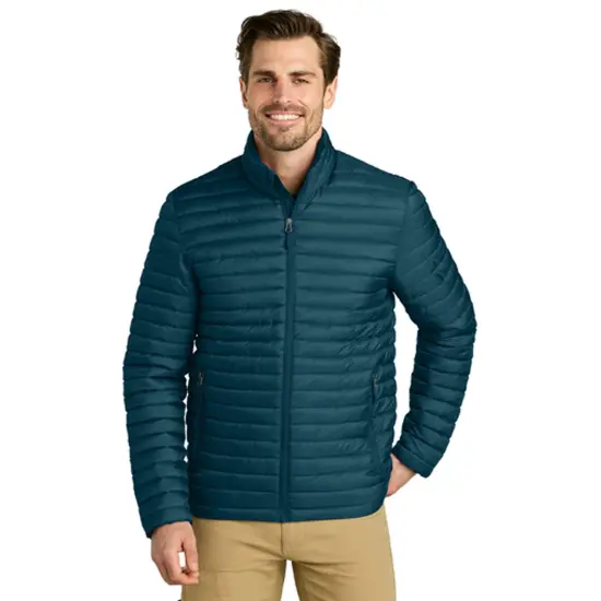 Eddie Bauer&reg; Packable Quilted Full Zip Olive Green {3}