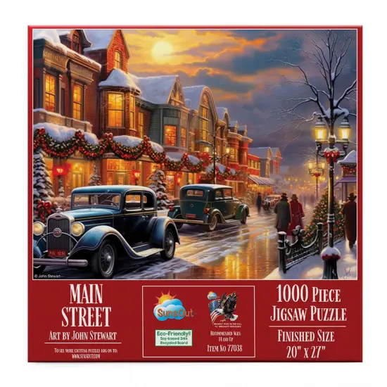 Sunsout Main Street 1000 pc Christmas Jigsaw Puzzle 77038 {4}