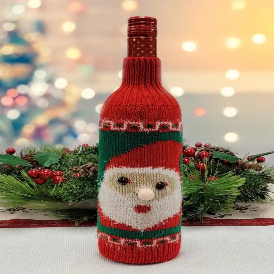 Santa Christmas Bottle Cover F07M5-7F {2}