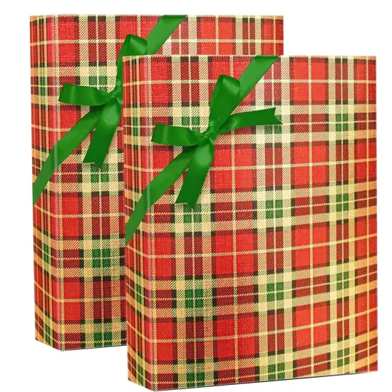 Plaid Christmas Wrapping Paper Rich Plaid 26 '' &times; 833 ' {3}
