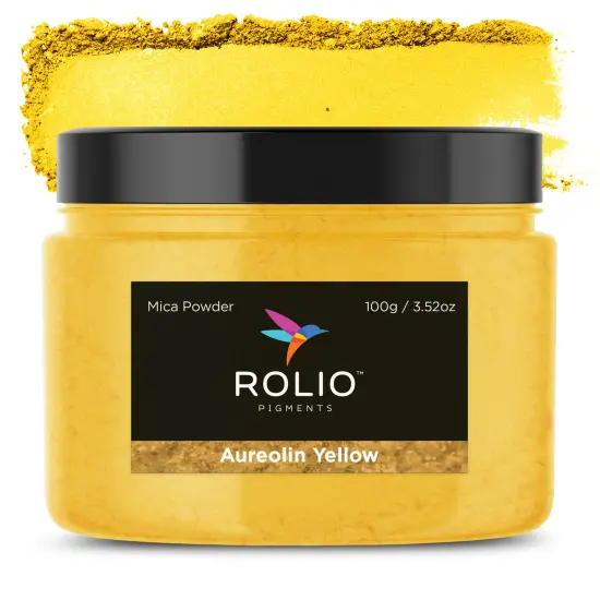 Rolio - 1 Jar Mica Powder (Aureolin Yellow) - 100g {1}