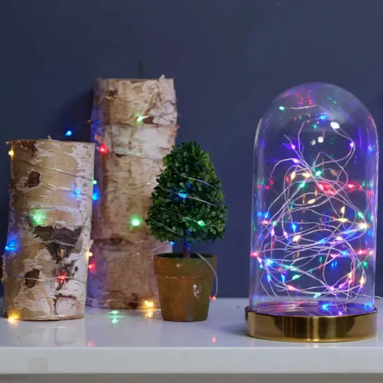 50 LED Fairy String Lights Battery Operated with Timer {1}