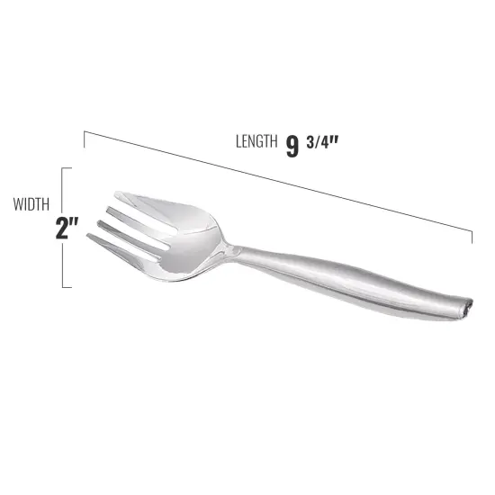 Silver Disposable Plastic Serving Flatware Set (150 Pairs) {4}