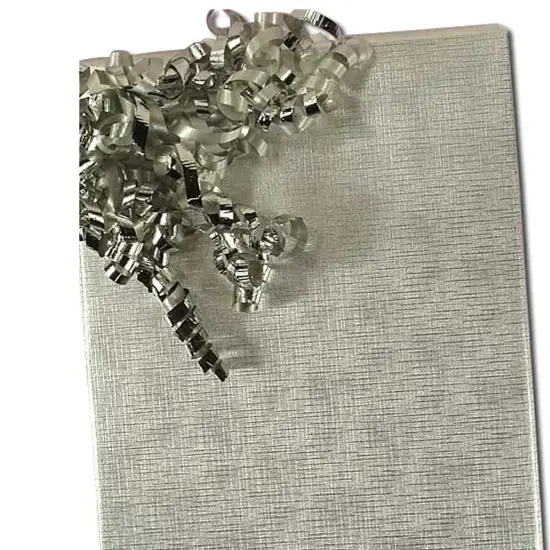 Silver Textured Embossed Metallic Wrapping Paper 24" x 417" Roll {4}