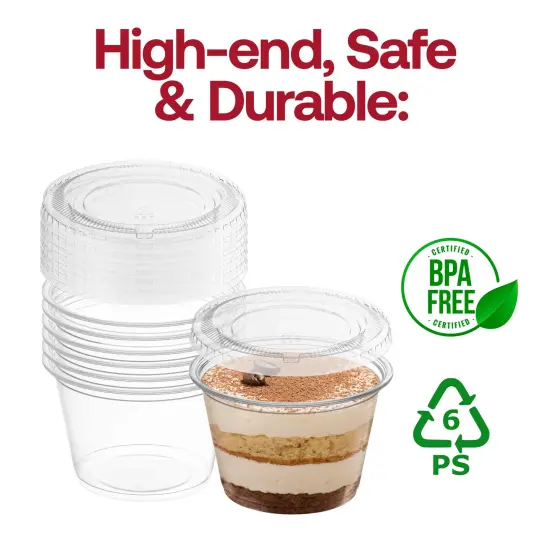Clear Plastic Portion/Souffle Cups with Lids - 4oz (2500 Settings) {3}