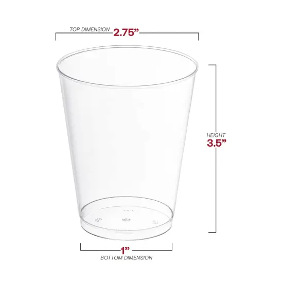 Crystal Clear Round Plastic Disposable Party Cups - 8 oz. (500 Cups) {3}