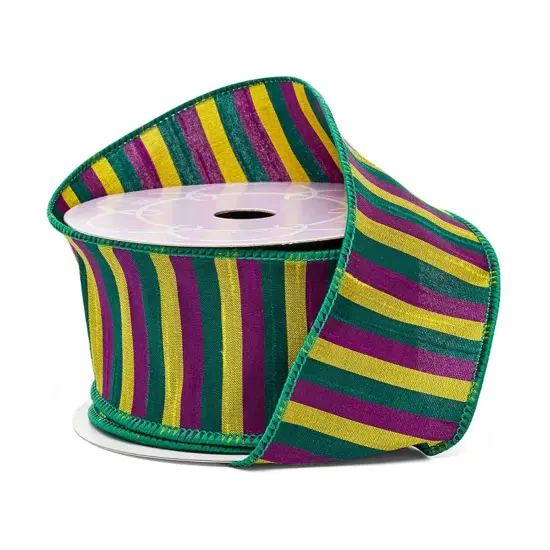 Green Carnival Themed Ribbons 2.5" x 10 yd {2}