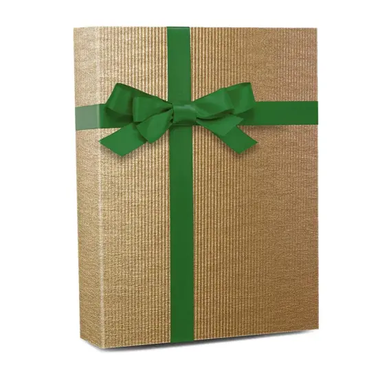 Pure Kraft Embossed Metallic Wrapping Paper 26" x 417" Roll {2}