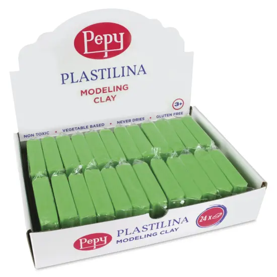 Pepy Plastilina Modeling Clay - Light Green, 1.4 oz, Pkg of 24 {1}