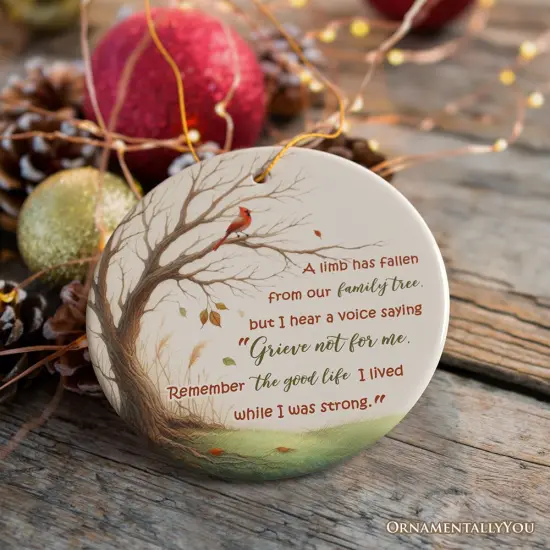 A Life Well-Lived Memorial Tree Ornament, Cherished Family Christmas Keepsake {5}