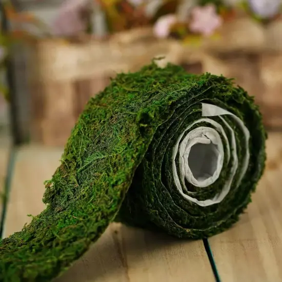 3x48 in Green Natural Moss Ribbon Roll Wedding Party DIY Crafts Supplies Event {3}