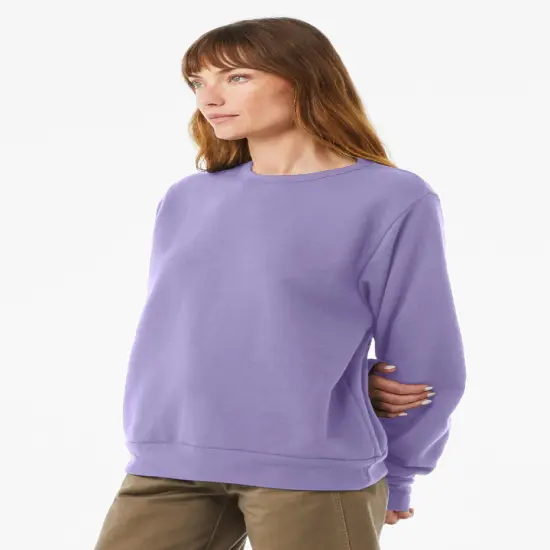 BELLA+CANVAS&reg; Unisex Sponge Fleece Classic Crewneck Sweatshirt White {5}