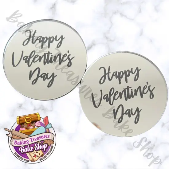 Valentine's Acrylic Toppers Hot Pink {5}