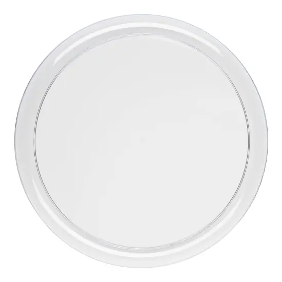 Clear Flat Round Disposable Plastic Appetizer/Salad Plates - 8.5" (120 Plates) {2}
