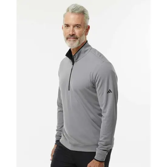 Adidas&reg; Lightweight Quarter Zip Pullover Collegiate Navy/ W {5}