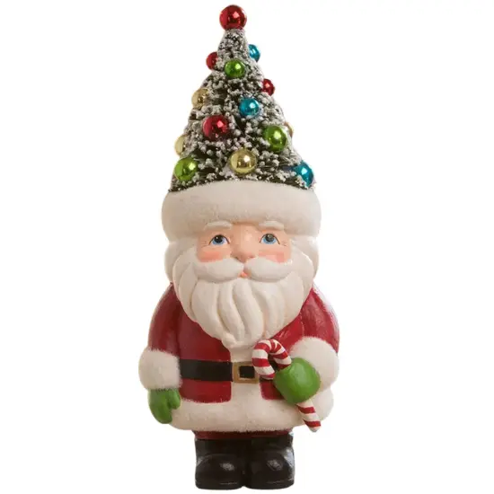Retro Santa with Candy Cane and Tree Hat 6.5" {1}