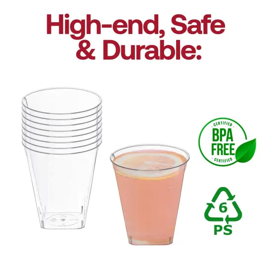 Clear Square Bottom Disposable Plastic Shot Cups - 2 oz. (500 Cups) {4}