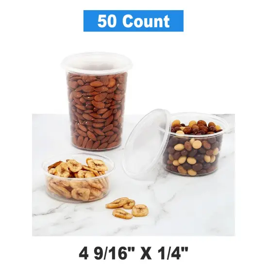 Clear Round Container 4 9/16" x 1/4" {1}