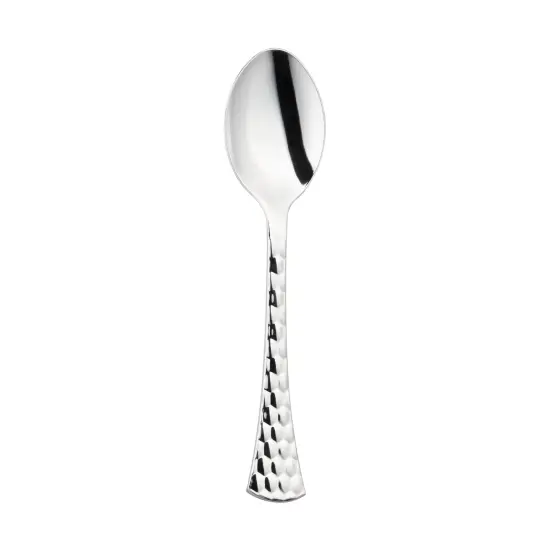 Shiny Silver Glamour Cutlery Disposable Plastic Spoons (600 Spoons) {1}